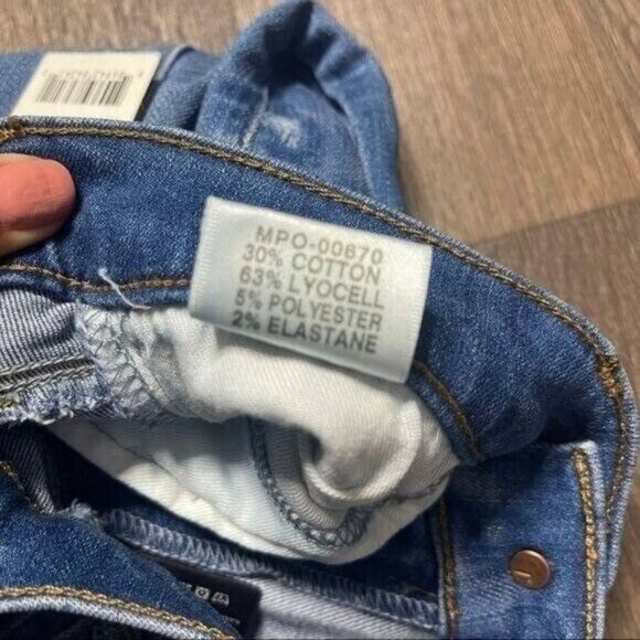 J Brand Collison Distressed Blue Mid Rise Jeans Size 26 - Picture 10 of 12